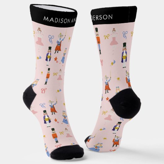 Chaussette Nutcracker Motif rose Noël (Angulaire)