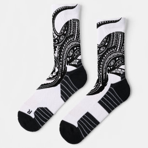 Chaussette OCTOPUS POLYNESIAN TRIBAL HAWAII ÎLES Blk