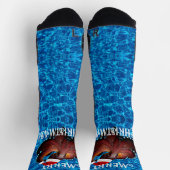 Chaussette Octopus rouge amusant (Haut)