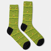 Chaussette Oeil de serpent fou Reptile Dragon Vert Déplaisant (Droite)