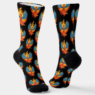 Chaussette Oiseau de feu mythologique fantastique lumineux