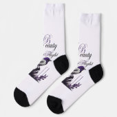 Chaussette Oiseau et Plante pourpre | L'Art Tranquille (Gauche)