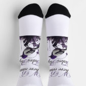 Chaussette Oiseau et Plante pourpre | L'Art Tranquille (Haut)