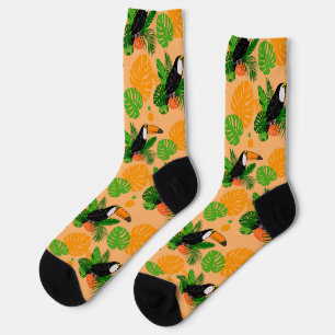 Chaussette Oiseau tropical Toucan Motif sans couture