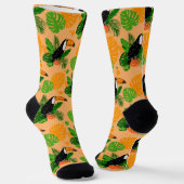 Chaussette Oiseau tropical Toucan Motif sans couture (Angulaire)