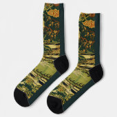 Chaussette Oiseaux,Arbre fleuri de phénix Branches Fleur de l (Gauche)