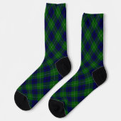 Chaussette Oliphant tartan bleu vert plaid (Gauche)