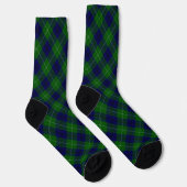 Chaussette Oliphant tartan bleu vert plaid (Droite)