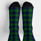 Chaussette Oliphant tartan bleu vert plaid (Haut)