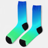 Chaussette Ombre d'eau Cool verte, bleue et turquoise (Gauche)