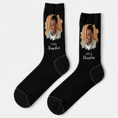 Chaussette Oncle photo personnalisé moderne (Gauche)