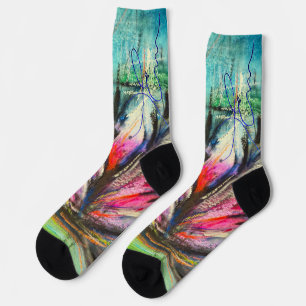 Chaussette Ondes de calme fleuries