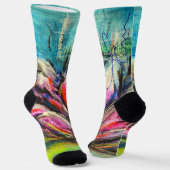 Chaussette Ondes de calme fleuries (Angulaire)