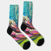 Chaussette Ondes de calme fleuries (Droite)