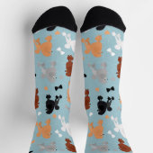 Chaussette Oodles de canicules et vaches Motif Bleu (Haut)