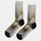 Chaussette Optical Illusion Abstract 3D Fractal With Depth (Gauche)