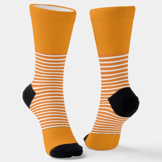 Chaussette Orange + Bandes horizontales orange (Angulaire)