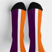 Chaussette Orange blanc violet couleur pâle Conception des bl (Haut)