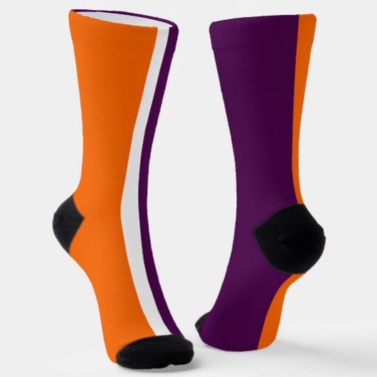 Chaussette Orange blanc violet couleur pâle Conception des bl