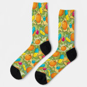 Chaussette Orange Blue Yellow Pills Chaussettes de pharmacie (Gauche)