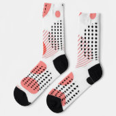 Chaussette Orange Circles with Black Polka Dots pattern (Gauche)