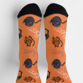 Chaussette Orange Éffrayant "Boo tiful Tangled Kitty Hallowee (Haut)