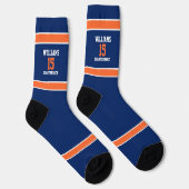 Chaussette Orange et bleu marine (Droite)