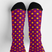 Chaussette Orange et points jaunes violets  (Haut)