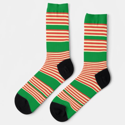 Chaussette Orange Green Stripes (Gauche)