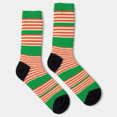 Chaussette Orange Green Stripes (Droite)