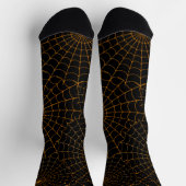 Chaussette Orange Spiderwebs Halloween (Haut)