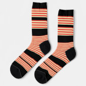 Chaussette Orange Stripes Noir (Gauche)