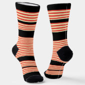 Chaussette Orange Stripes Noir (Angulaire)