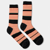 Chaussette Orange Stripes Noir (Droite)