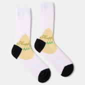 Chaussette Orange vert oeuf heureux pâques ajouter nom messag (Droite)