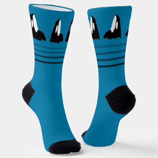 Chaussette Orca Whale Bobbing Blue Ocean (Angulaire)