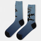 Chaussette Orca Whale Socks Whale Art Socks - Customize (Gauche)