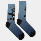 Chaussette Orca Whale Socks Whale Art Socks - Customize (Droite)