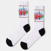 Chaussette Orchidée rouge (Gauche)