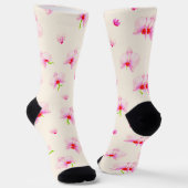 Chaussette Orchidées rose pastel (Angulaire)