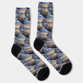 Chaussette Oriental Blue Cat Christmas Boat Holiday (Droite)
