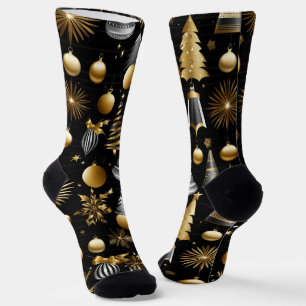 Chaussette Ornements De Vacances Argent Et Or