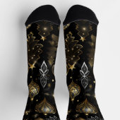 Chaussette Ornements Traditionnels Argent Et Or (Haut)