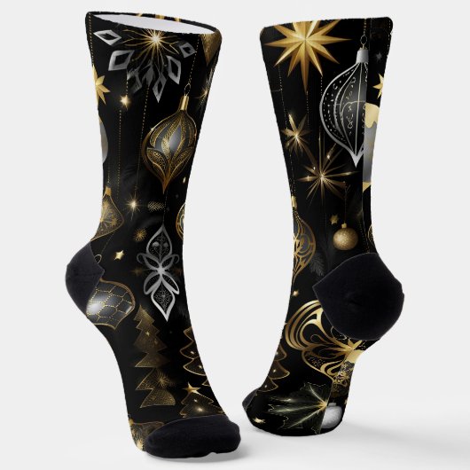 Chaussette Ornements Traditionnels Argent Et Or (Angulaire)