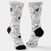 Chaussette Os et pattes de Bichon Frise (Angulaire)