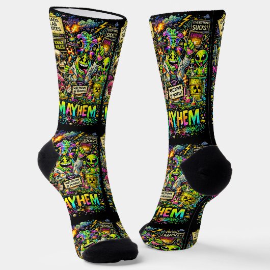 Chaussette Où acheter des chaussettes cool 00359 Mayhem Socks (Angulaire)