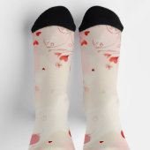 Chaussette Où les fleurs de coeur grandissent (Haut)