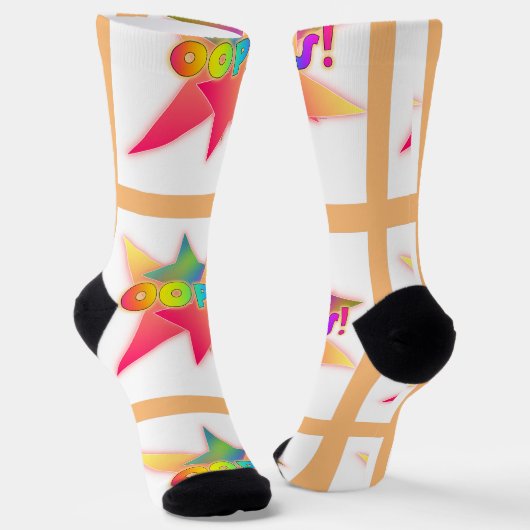 Chaussette Oups ! Chaussettes Cabines Jargon pour bande dessi (Angulaire)
