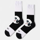 Chaussette Ours Panda Mignon photo ajouter texte Équipage de  (Gauche)