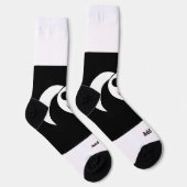 Chaussette Ours Panda Mignon photo ajouter texte Équipage de  (Droite)